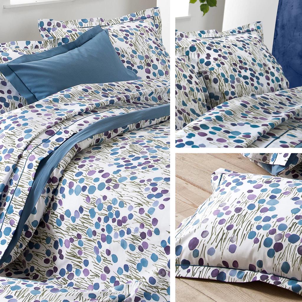 Buy Housse de couette 200x200 cm 100% coton BAGATELLE bleu Encre at affordable prices - free