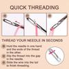 12-48PCS Side Hole Blind Sewing Needles Stainless Steel Self Threading Needle for Elderly Hand Sewing DIY Home Stitching Tool