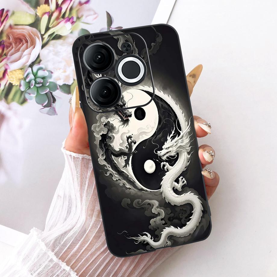 For Itel A80 A90 A95 A70 A60 A60s Phone Case Matte Soft TPU Bumper Cover Cool Cartoon Luxury Butterfly Flower Bow Pattern Funda