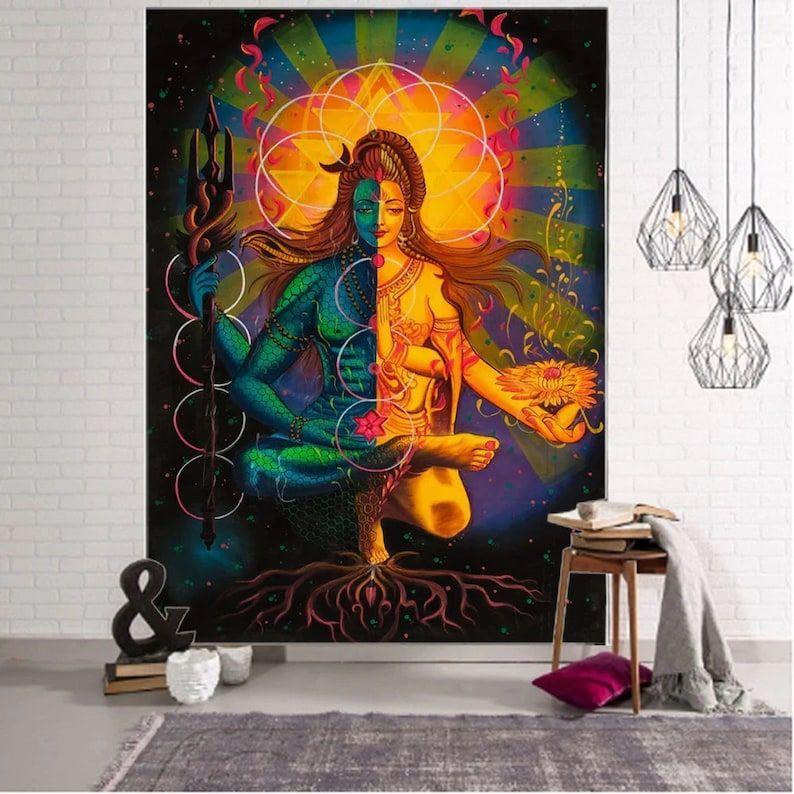 Tapestry Lord Shiva Blessings Lord Shiva 75x100