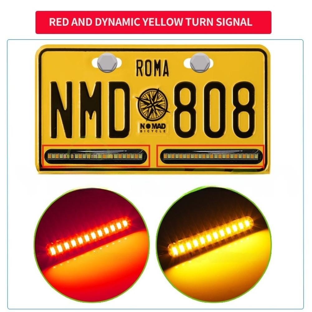 LED Turn Signal Strip Light 24 LEDs Flowing Water Tail Brake Blinker for Bike