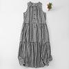 2025 Spring and Summer New Plaid Vest Dress Women's Sleeveless Casual Design Sense Niche Fashion a Word Medium and Long Dress
