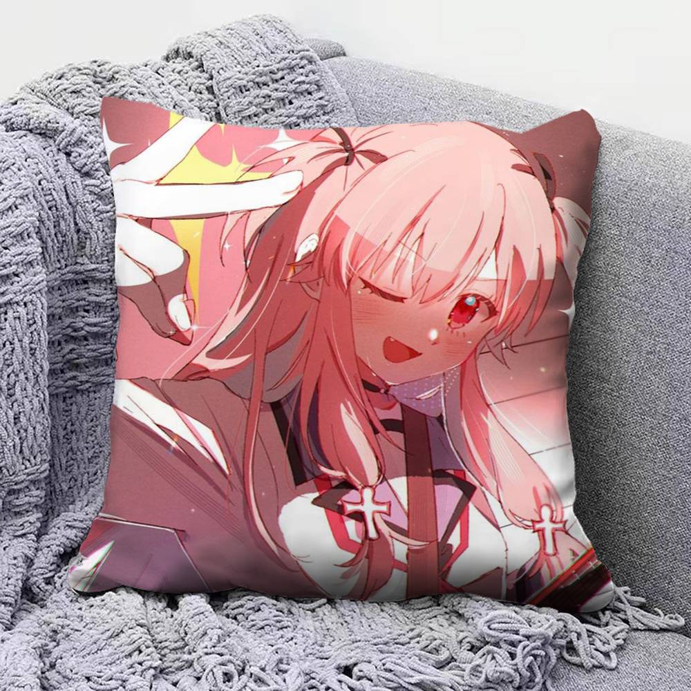 Angel Beats Anime Girl Cute Yui Kanade  Home Sofa Cushion Covers and Aecorative Custom Pillow Covers