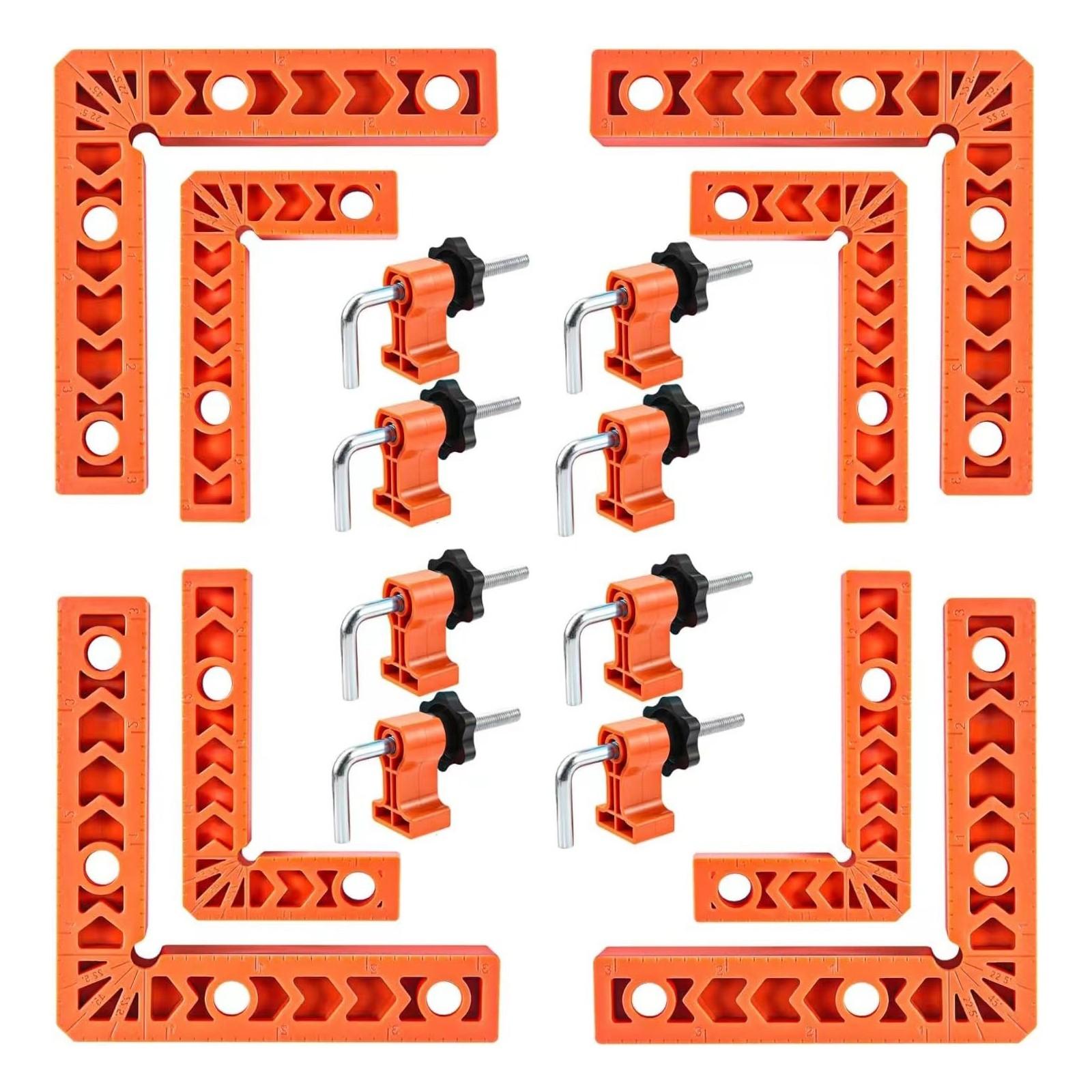 

8 шт. угловых струбцин для деревообработки, 90-градусные прямоугольные струбцины для точного позиционирования и устойчивости для DIY проектов A