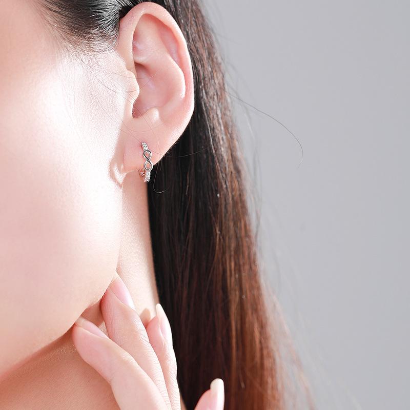 Tancise 925 Sterling Silver Zircon Earrings Drop Earrings For Women Wedding Party Gifts