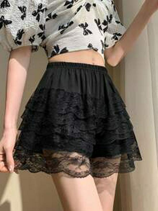 Women s Summer Loose Lace Safety Shorts - Thin, Anti-Exposure Base Layer One Size