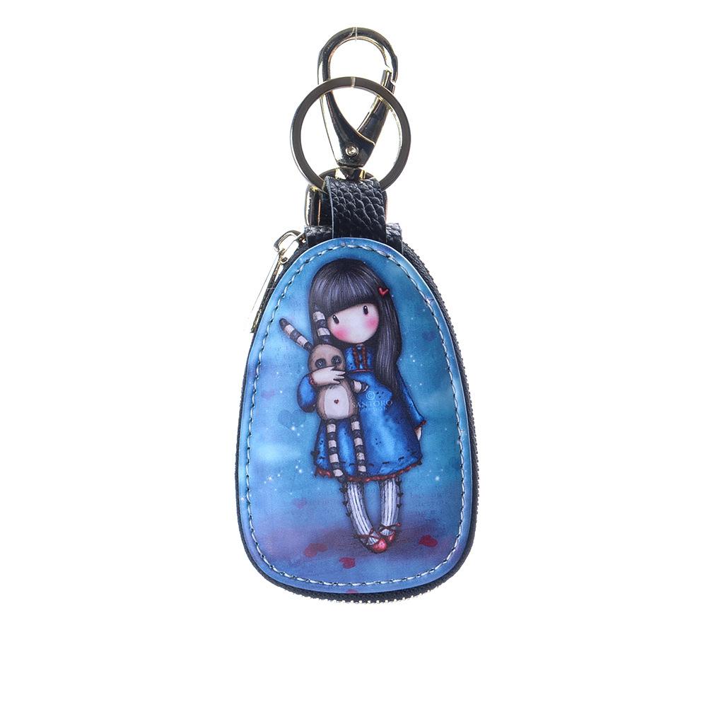 

Fashion Painted Design Key Bag for Women Small Leather Key Wallets Housekeepers Car Key Holder Case New Leather Keychain Pouch