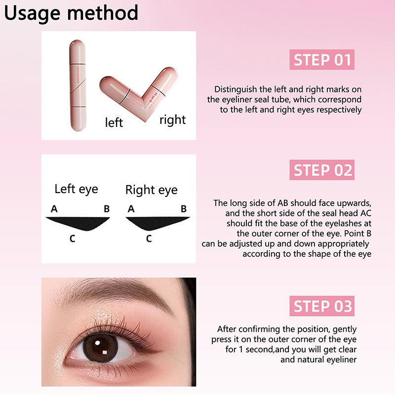 Eyeliner Stamp Integrated Eyeliner Stamp Precise Outline Signet Long-Lasting Eyeliner Liquid Pen Makeup Cosmetics