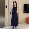 Summer New French Lazy Women's Casual Temperament Korean Version Strap-on Vest Skirt Long Dress Sleeveless Suspender Dress