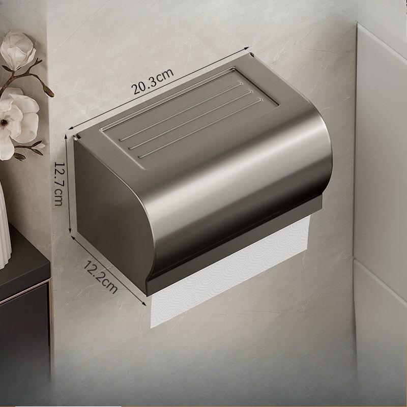 Gun Ash Toilet Tissue Box Shelf Toilet Waterproof Non-punching Toilet Paper Pumping Box Wall-mounted Toilet Carton
