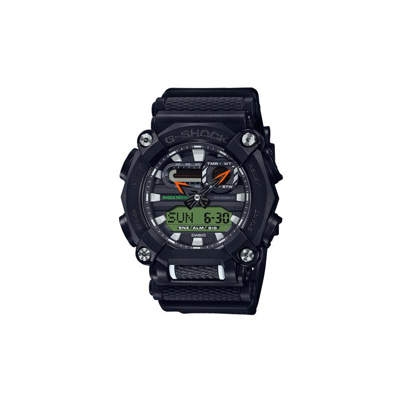 

Casio LCD/Pointer Double Display Series Industrial Design Theme Anti-magnetic Shockproof Waterproof Double Strap Set Quartz Movement GA-900E-1A3PR чёрный