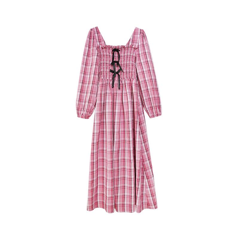 NEWOPEN 2025 Early Spring French Retro Striped Waist-Hugging Dress C3617