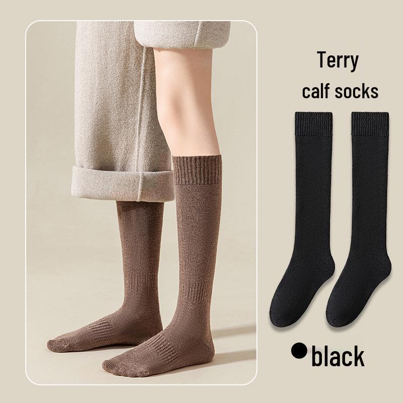 BONAS Women's Over-the-Knee Thigh High Socks - Warm, Non-Slip, Non-Binding, Thick Terry for Autumn/Winter.