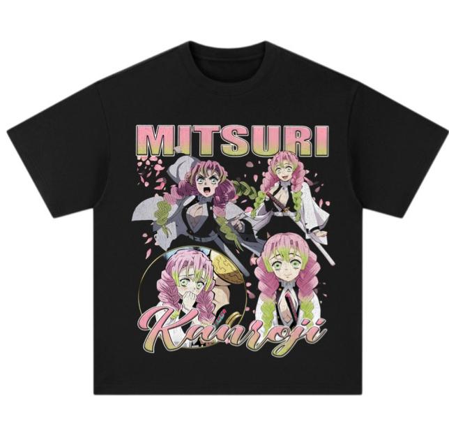 

2025 Stylish Male and Female Anime Demon Slayer Peripheral Printed Tanjiro Nezuko Short-sleeved Shirt Anime Clothes T Shirts S