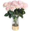 Single Stem Artificial Rose Arrangement for Home Décor - Silk Floral Display