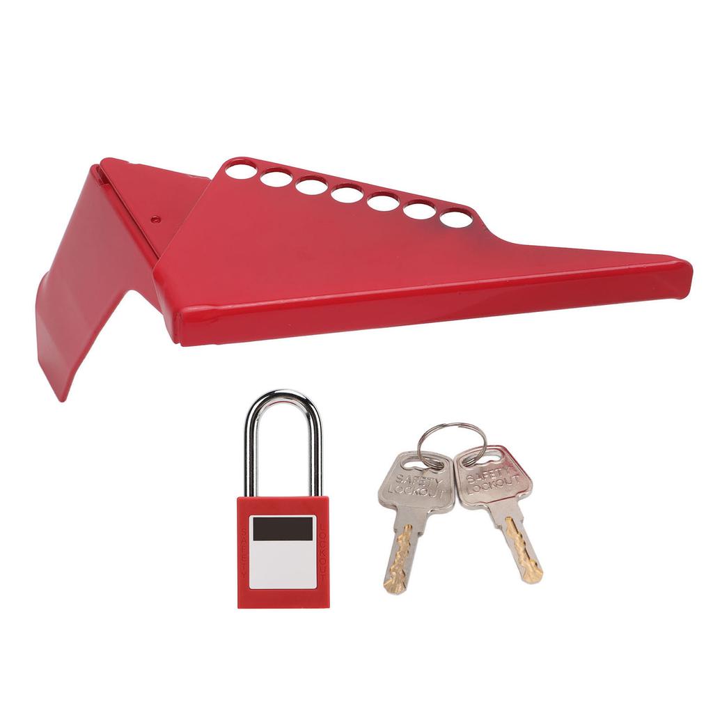 DN50?DN200 Large Ball Valve Lock 38mm Padlock Set Safety Lockout Stainless Steel for 31?76mm Pipe