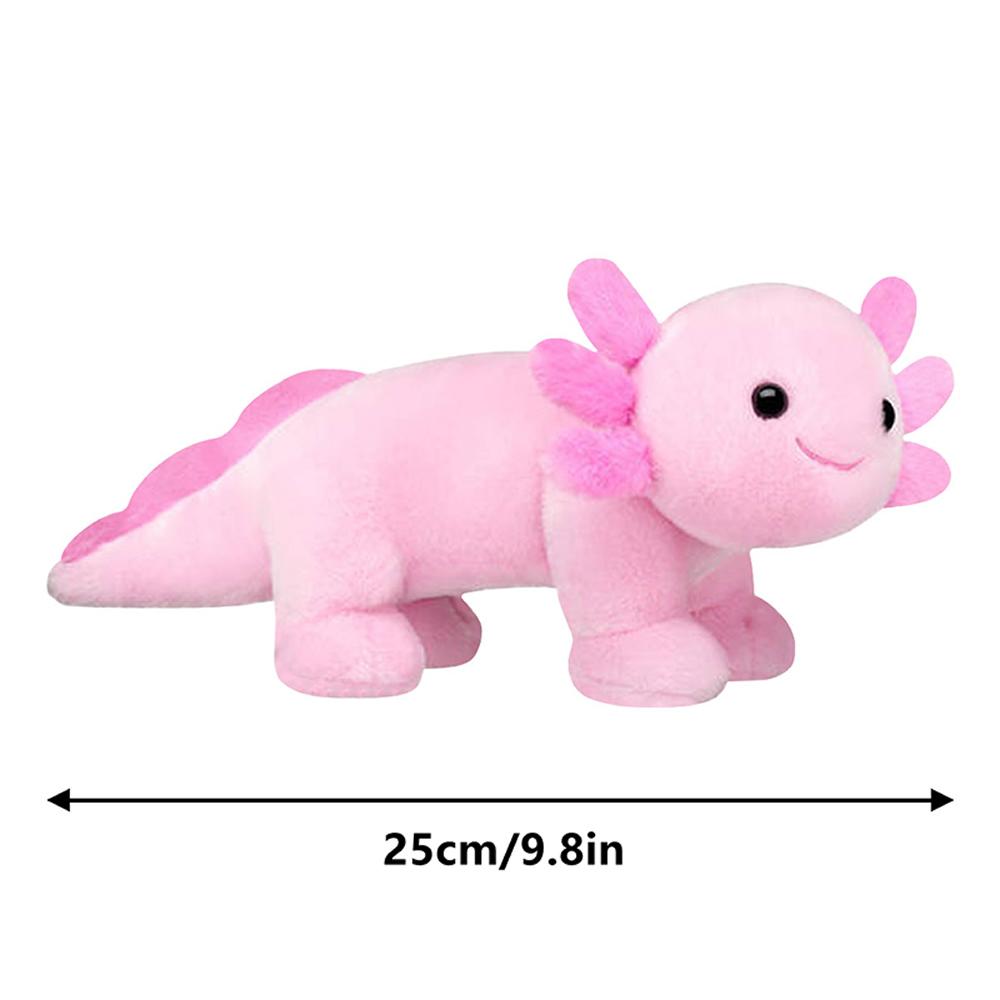 Nuevo juguete de peluche Axolotl rosa de 25cm, Animal relleno suave, dibujos animados, muñecos Axolotl, regalo para niños y adultos, decoración del hogar