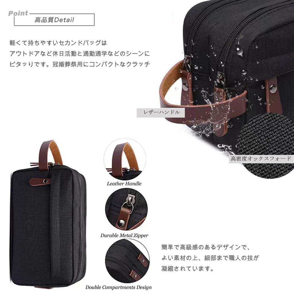 Meigardass Mini Clutch Bag with Two Oxford Perfect for and Other Handheld Pouch Men's Compartments, Cloth, Casual, Formal, Weddings, Occasions, (Gray)