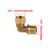 1/2" Außengewinde/Innengewinde Sechskant Messing Verbinder 304 Edelstahl T-Stück Winkel Gerade Adapter Gartenbewässerung Wasserhahn Kupplung