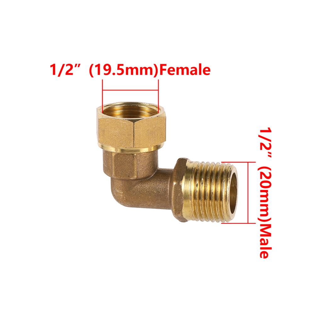 1/2" Außengewinde/Innengewinde Sechskant Messing Verbinder 304 Edelstahl T-Stück Winkel Gerade Adapter Gartenbewässerung Wasserhahn Kupplung