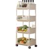 Movable Multi-layer Kitchen Storage Rack for Toys, Snacks, Fruits & Vegetables - Floor-standing and Multi-functional Shelf.