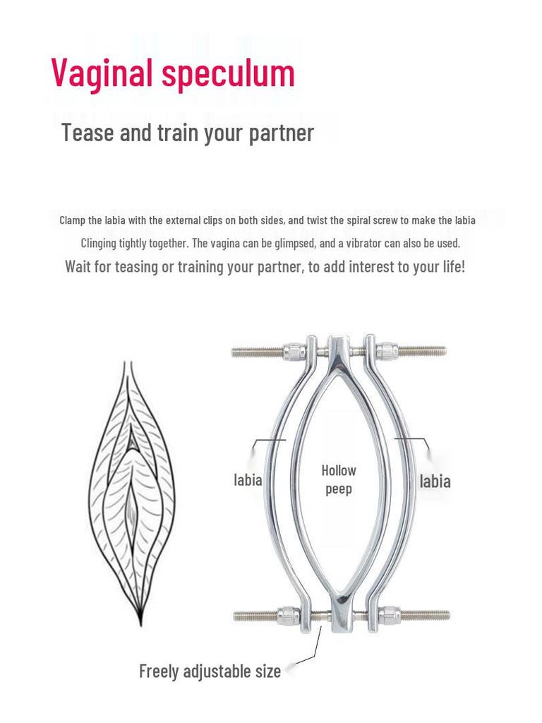 Metallischer Klitorisklemmen-Expansions-Toy für Frauen - Erotisches Erwachsenen-Accessoire