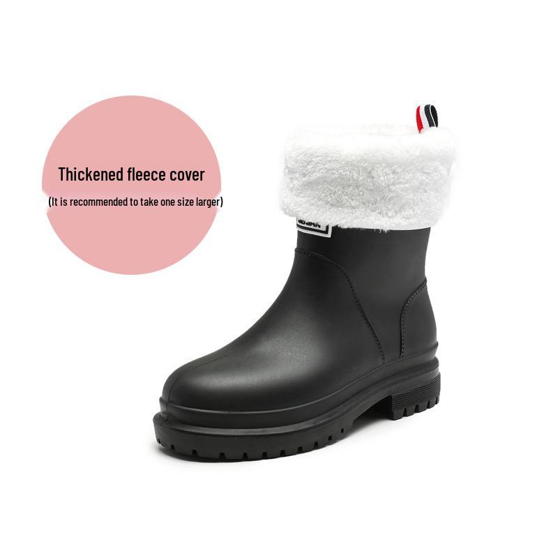 High-End Women's Mid-Calf Non-Slip Waterproof Rain Boots - Japanese Korean Style