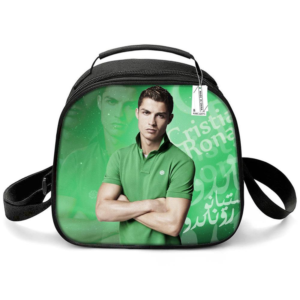 Messi & Ronaldo World Cup Kids' Lunch Bag - Insulated Handheld Picnic Bag for Students