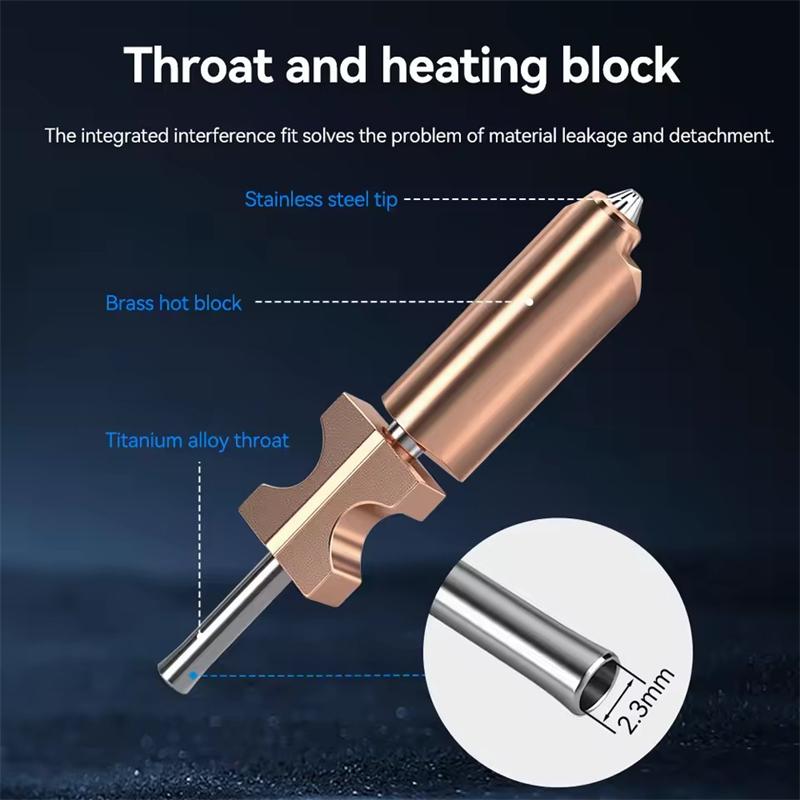 For Flashforge AD5X Nozzle Upgrade Detachable 0.4 0.6 0.25 0.8mm for Flashforge AD5X Hotend Extruder Quick Release Heater Block