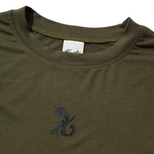 Keuluchi Symbol Crop Long-Sleeved T-Shirt (Olive) Womens