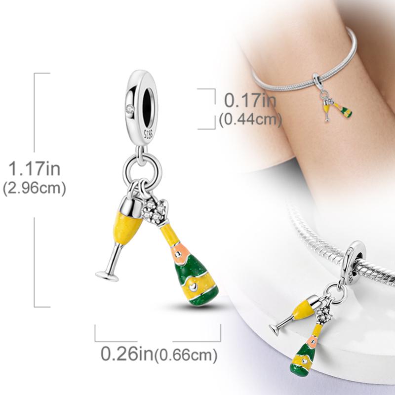 New Original Copper Charms Beads Pendants For Original Bracelet Necklaces Charm Women Diy Jewelry Gifts