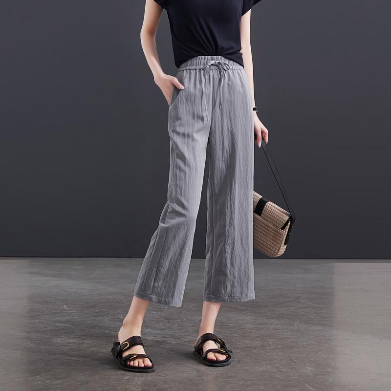 SOFSIL Women's Straight-Leg Cropped Casual Pants