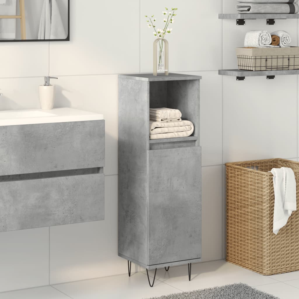 Vidaxl Bathroom Cabinet, Concrete Grey, 30X30X100 Cm
