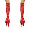 Glitter Rhinestone Fishnet Gloves Mesh Performance Gloves New Long Mittens  Sexy