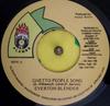 7-Zoll-Schallplatte EVERTON BLENDER Ghetto People Song NONE Flames Jamaika Reggae Ska Dub Gebraucht