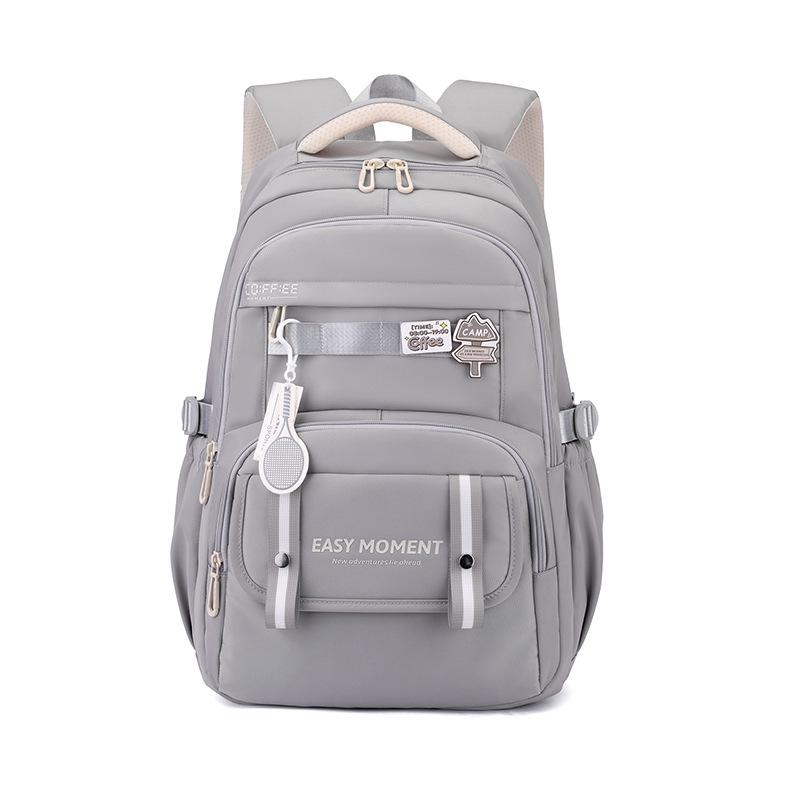 Schoolbag new solid color middle school student backpack in the season outing high value soft sister cute small fresh backpack