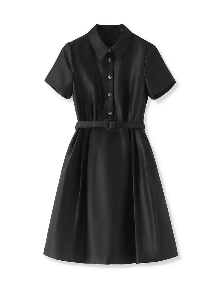 Jedwabno-Wełniana Letnia Sukienka Modelująca Talię - Nowość dla Kobiet