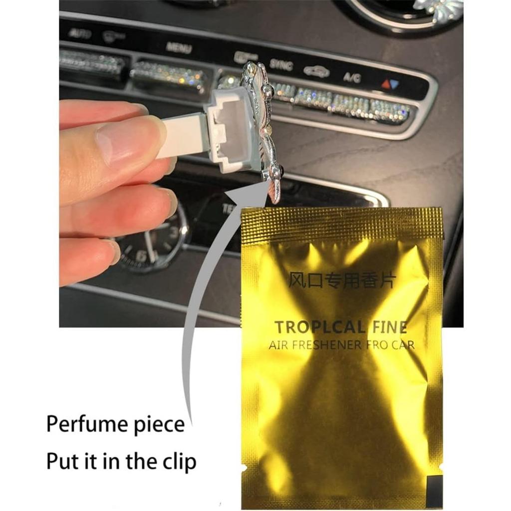 Butterfly Car Accessories, Cute Air Freshener, Air Vent Clip Conditioning Outlet Clip Car Air Freshener, Bling Car Accessories for Women