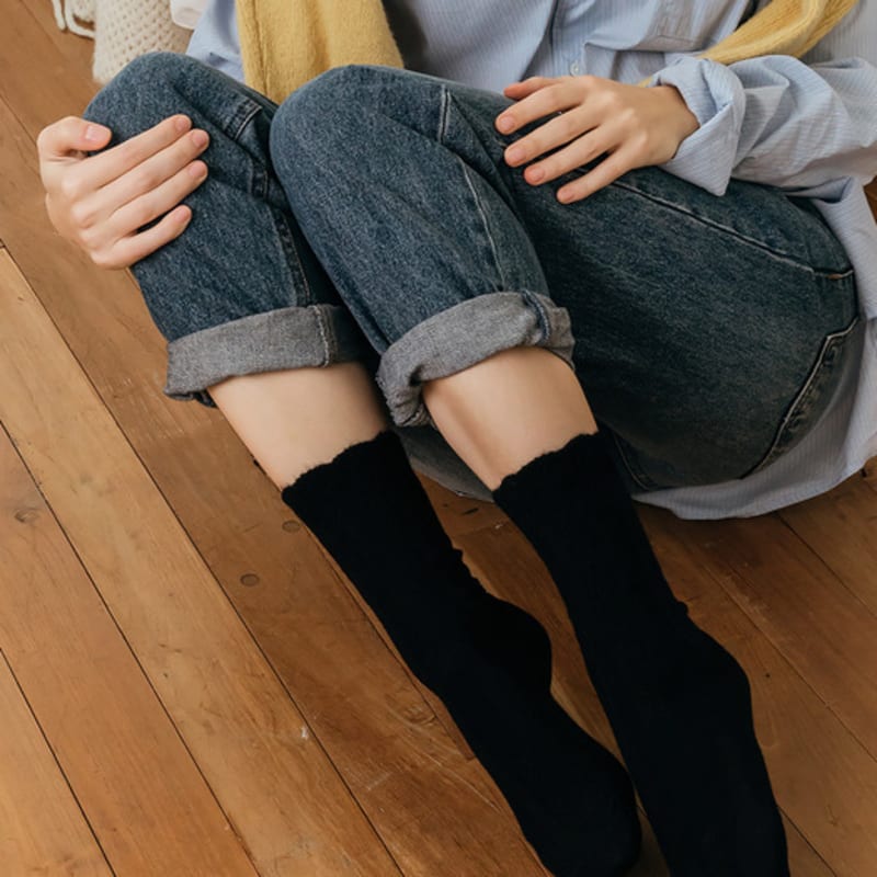 Biarritz Socks [2SET] Picot Moose Wool Socks 2 Colors