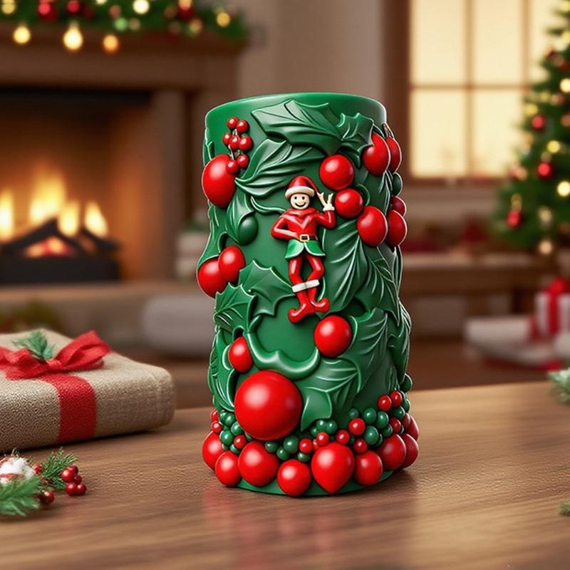 Clown Embossed Cylindrical Silicone Mold Holiday Candle Silicone Mould For Epoxy Resin Art Handmade Candle Soap Making