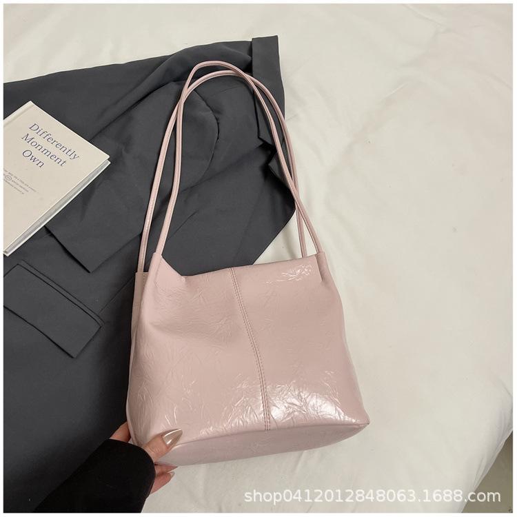 

Корейская версия модной кружевной сумки через плечо женская новая трендовая простая сумка-тоут под мышкой для поездок на работу модная повседневная сумка-ведро