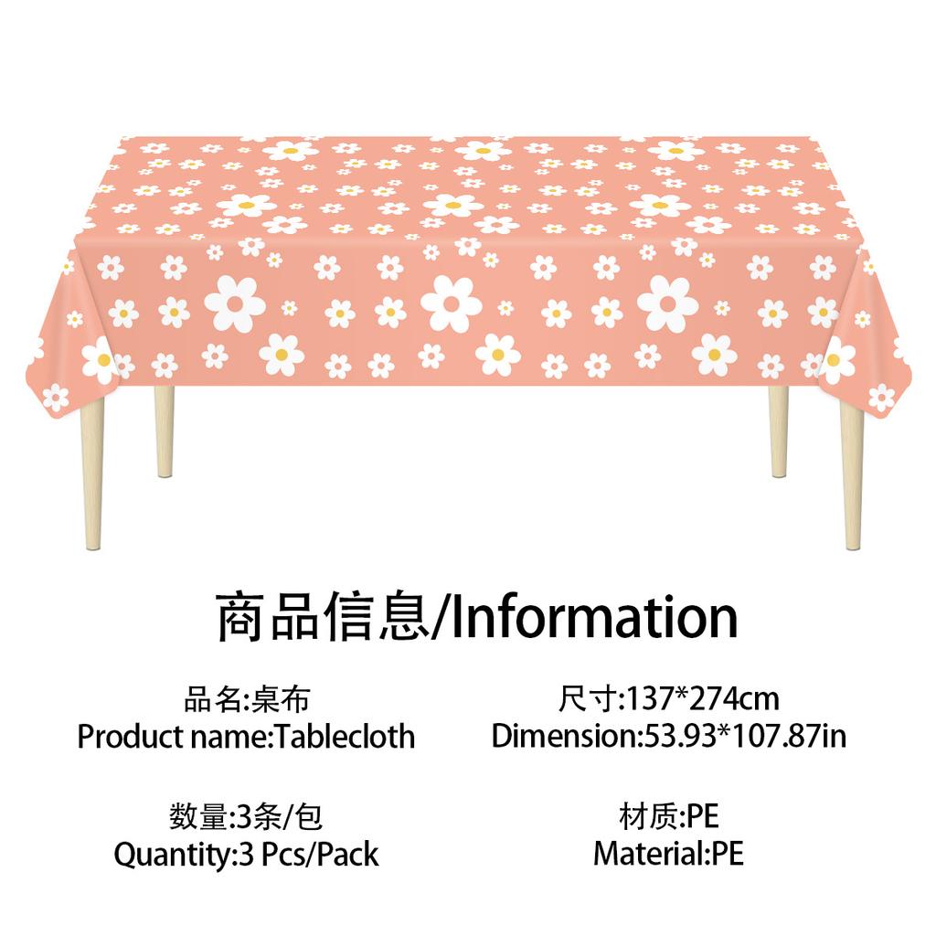 Spot Disposable Pe Tablecloth Thickened And Durable, Suitable For Party/Picnic/Home Style