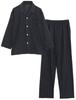Kaituck Family Suimin Care Japanese-Made Men's Pajamas, 100% Cotton, Dyed Shijira Fabric, Black, Navy, Spring, Summer, Fall, M, L, LL (LL, Black (Shir