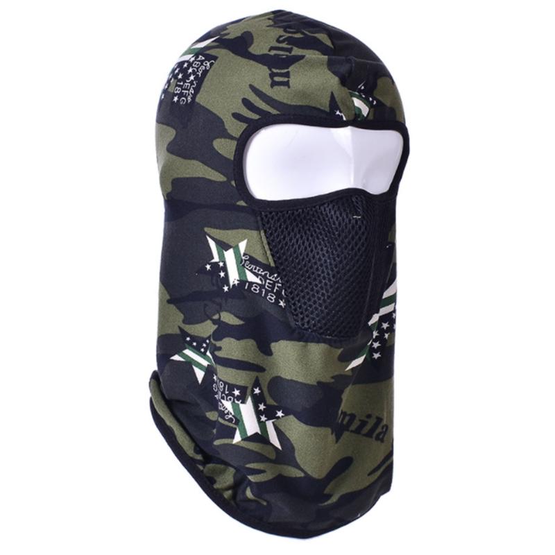 Lightweight Cycling Mask Camo Quick-drying Balaclava Sunscreen Sport Headgear for Cold Weather Chilly Outdoor Activities