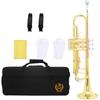 SLADE Bb Trumpet for Beginner B Flat Premium Brass body Colorful Trumpet Professional Brass Musical Instrument with Case Gloves