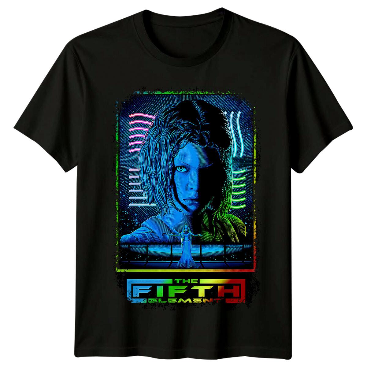

The Fifth Element (1997) Movie Poster Inspired 100% Cotton T-shirt Mens Tees Top Retro Tee Unisex Gift L