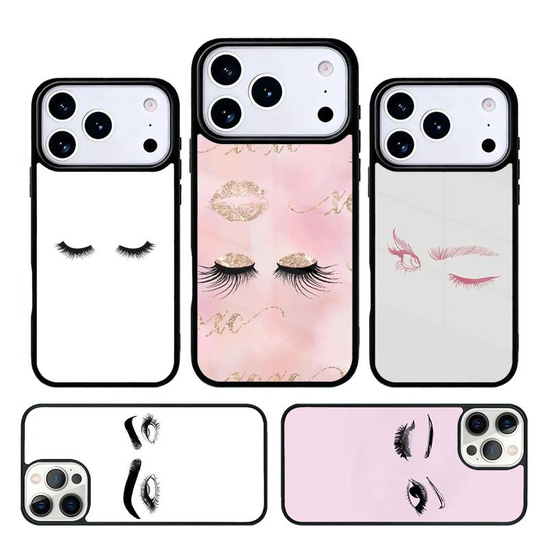 Eyes Eyelash Aesthetic phone case cover Compatible with for IPhone 17air 16e 15 14 13 12 11Pro Max 17 Air