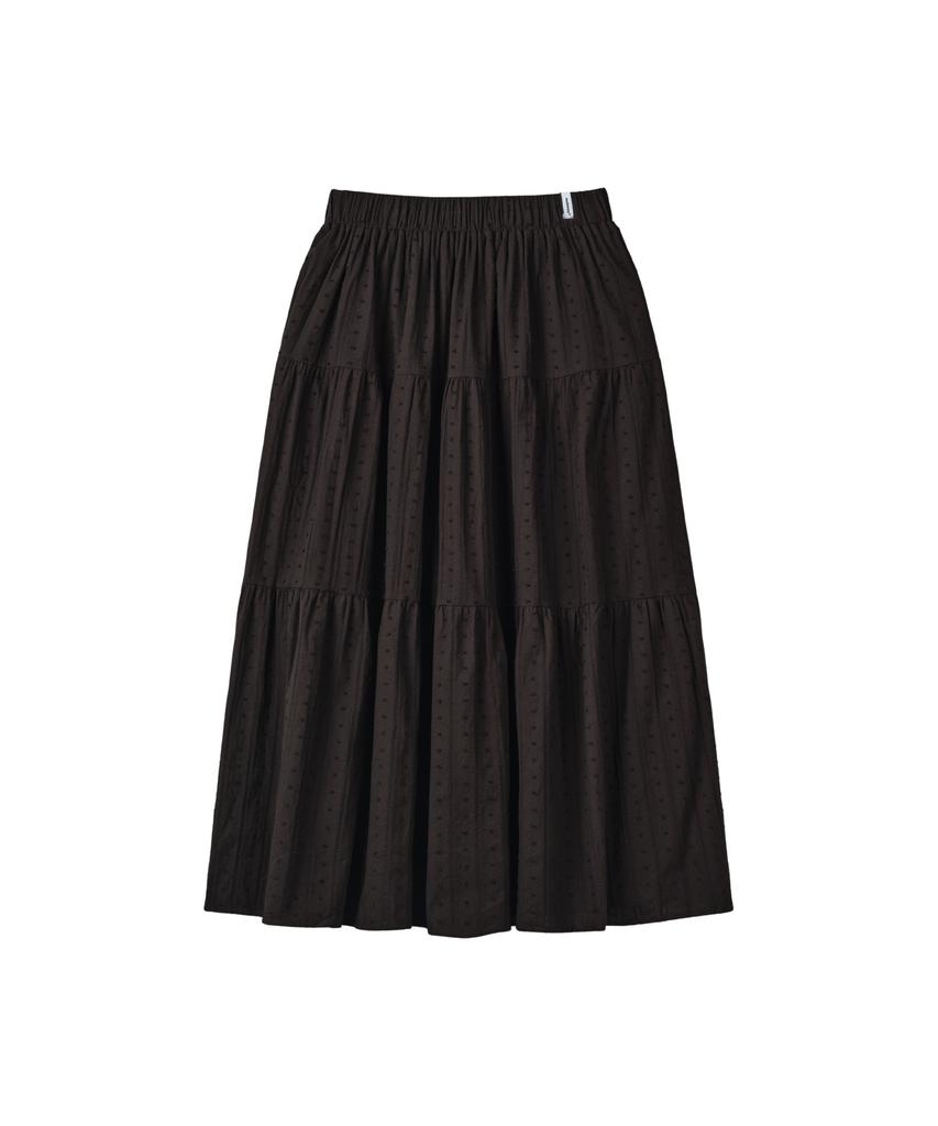 Mellotoli Dot Layered Long Skirt (2 Colors)