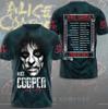 Alice Cooper Tour 2025 Too Close For Comfort 3D T-Shirt Gift For Fans M697