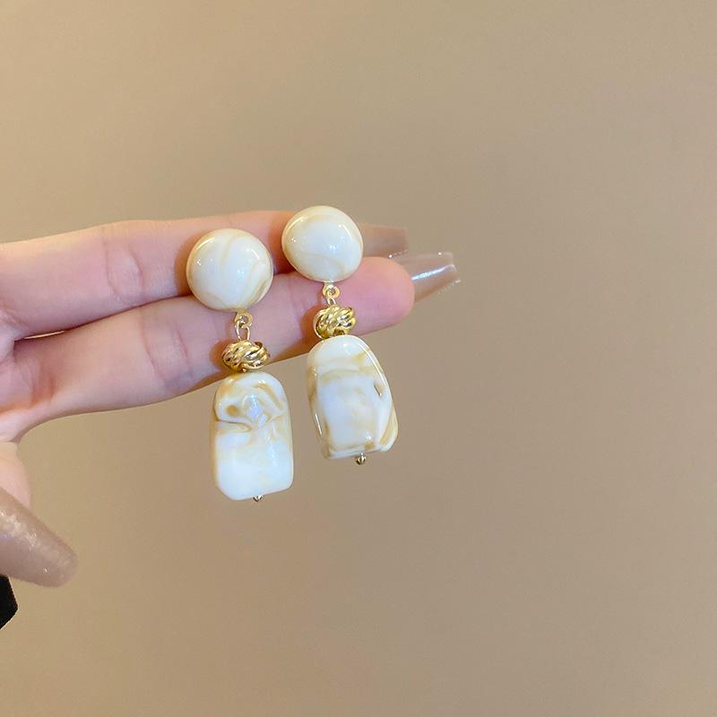 Серьги-гвоздики из смолы в стиле Майяра, неправильной геометрической формы, серьги для создания образа